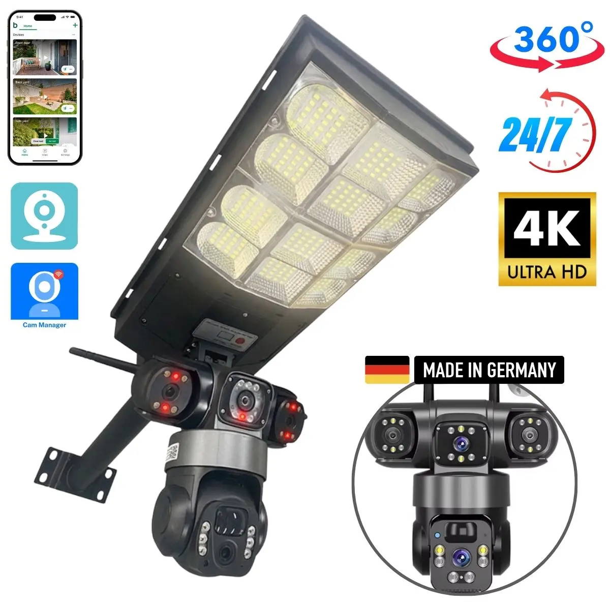 Solar LED Floodlight Smart Camera